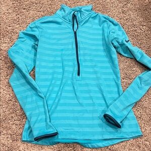 Nike Aqua Striped 1/4 zip